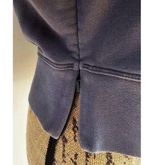 On Cloud Sweatshirt Gray Blue Running Crew Neck Athletic Side Zippers, Sz XS - Picture 5 of 6